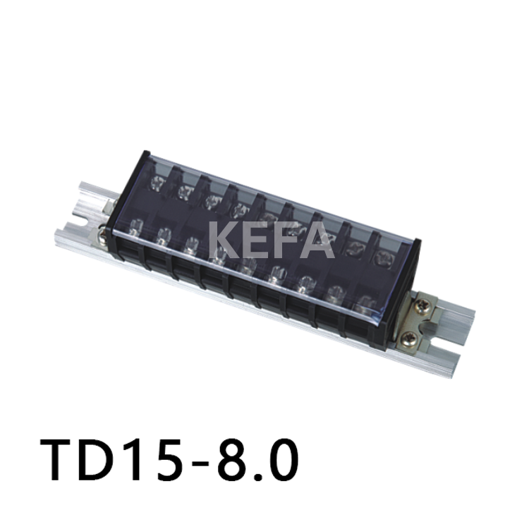 Bloque de terminales de carril Din TD15-8.0