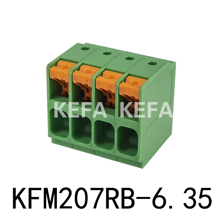 KF207RB-6.35 Bloque de terminales tipo resorte