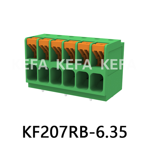 KF207RB-6.35 Bloque terminal de tipo resorte